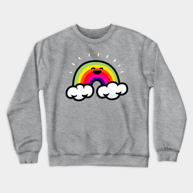 The Joyous Rainbow Crewneck Sweatshirt by DangerHuskie